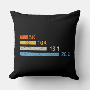 Running Distances I - 5K 10K 13.1 26.2 Marathoner Throw Pillow