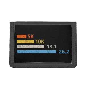 Running Distances I - 5K 10K 13.1 26.2 Marathoner Tri-fold Wallet