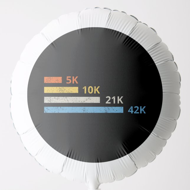 Running Distances II - 5K 10K 21K 42K Marathoner Balloon (Front)
