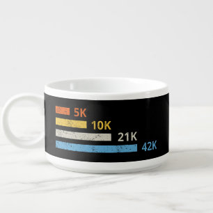 Running Distances II - 5K 10K 21K 42K Marathoner Bowl