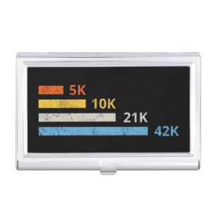 Running Distances II - 5K 10K 21K 42K Marathoner Business Card Case