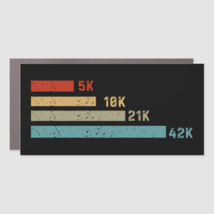 Running Distances II - 5K 10K 21K 42K Marathoner  Car Magnet