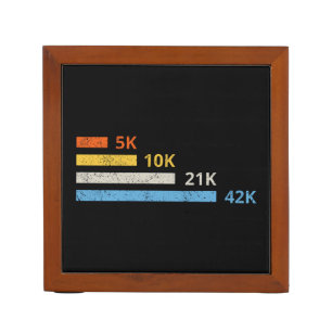 Running Distances II - 5K 10K 21K 42K Marathoner Desk Organizer