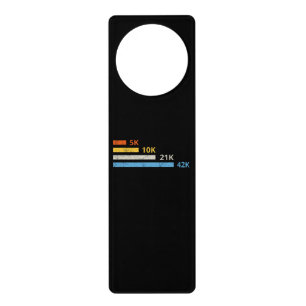 Running Distances II - 5K 10K 21K 42K Marathoner Door Hanger