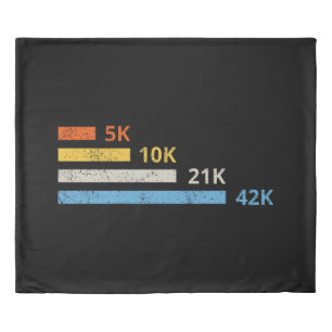Running Distances II - 5K 10K 21K 42K Marathoner Duvet Cover