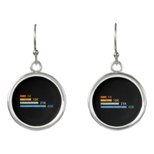 Running Distances II - 5K 10K 21K 42K Marathoner Earrings
