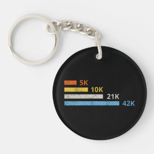 Running Distances II - 5K 10K 21K 42K Marathoner Keychain