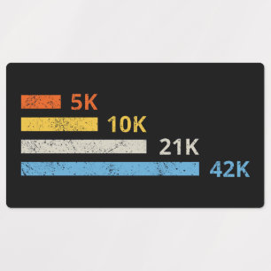 Running Distances II - 5K 10K 21K 42K Marathoner Labels