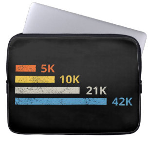 Running Distances II - 5K 10K 21K 42K Marathoner Laptop Sleeve