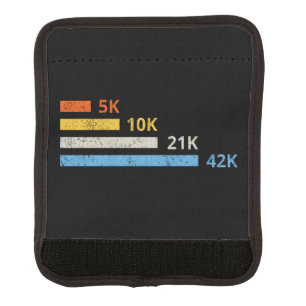 Running Distances II - 5K 10K 21K 42K Marathoner Luggage Handle Wrap