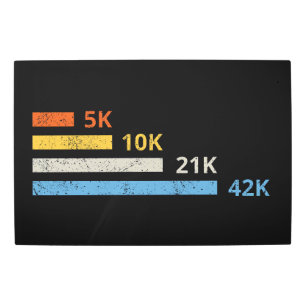 Running Distances II - 5K 10K 21K 42K Marathoner Metal Print