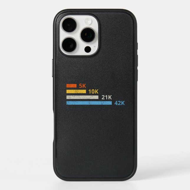 Running Distances II - 5K 10K 21K 42K Marathoner Otterbox iPhone Case (Back)