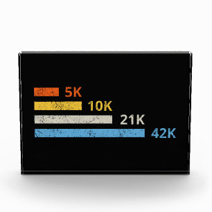 Running Distances II - 5K 10K 21K 42K Marathoner Photo Block