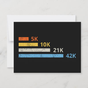 Running Distances II - 5K 10K 21K 42K Marathoner Postcard