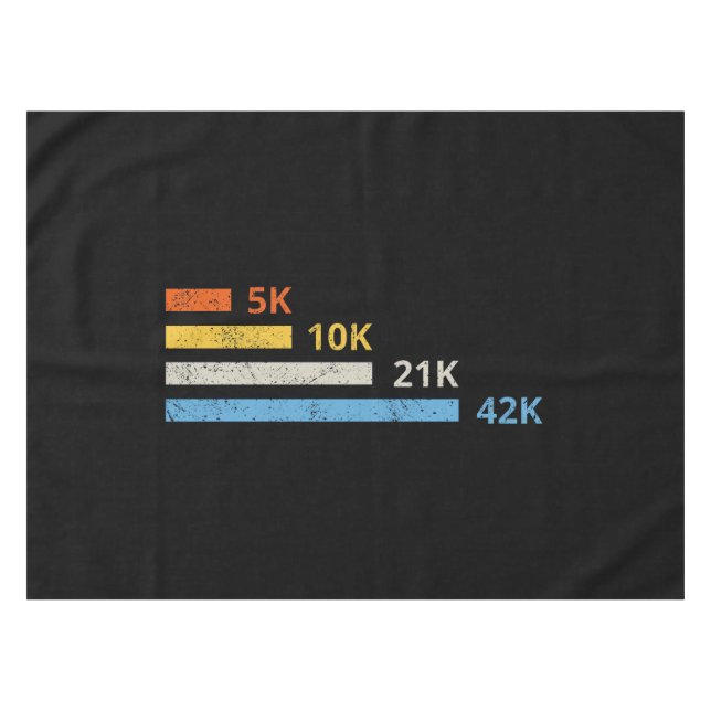 Running Distances II - 5K 10K 21K 42K Marathoner Tablecloth (Front (Horizontal))