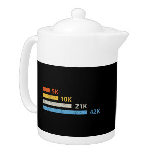 Running Distances II - 5K 10K 21K 42K Marathoner Teapot