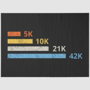 Running Distances II - 5K 10K 21K 42K Marathoner Tissue Paper