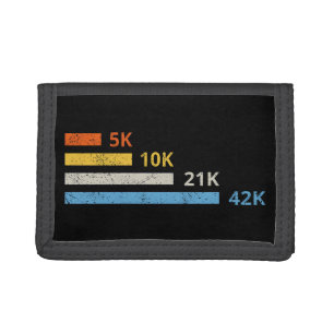 Running Distances II - 5K 10K 21K 42K Marathoner Tri-fold Wallet