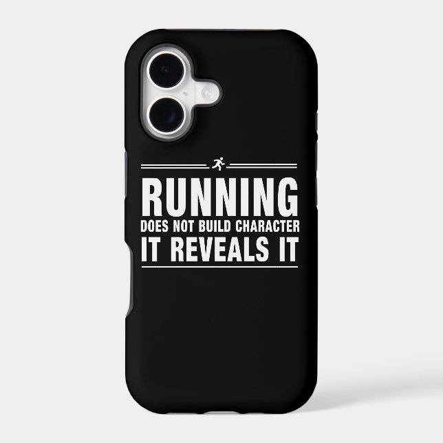 Running Doesnt Build Character Iphone Case (Back)