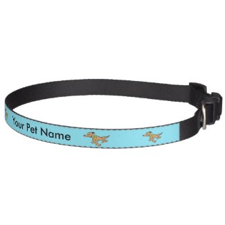 Running Dog Cartoon Customizable Collar