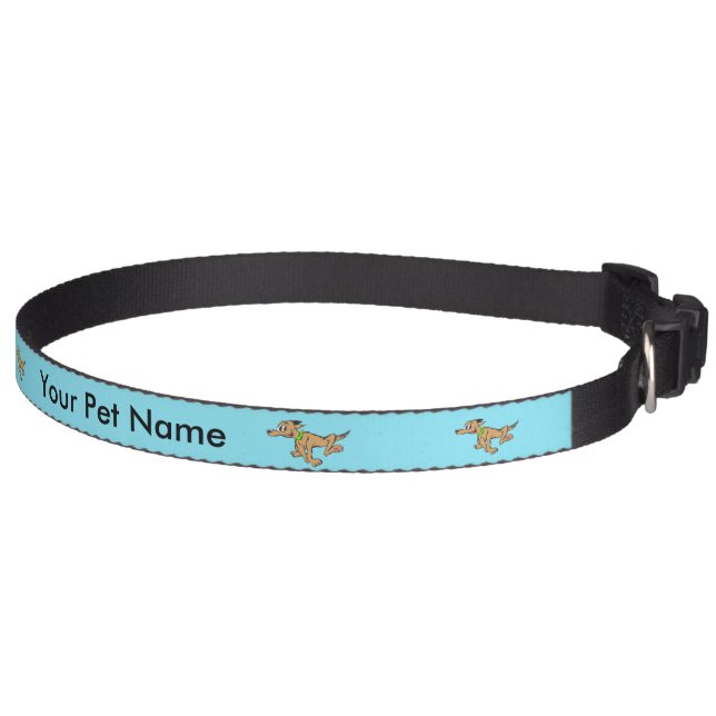 Running Dog Cartoon Customizable Collar (Right)