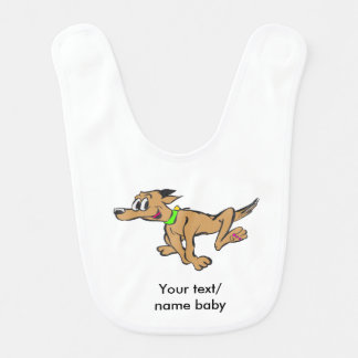 Running Dog Customizable Baby Bib