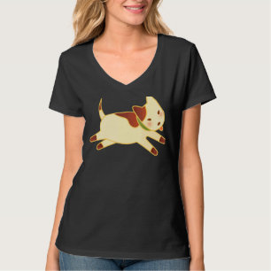 Running Dog In Brown Cute T-Shirt