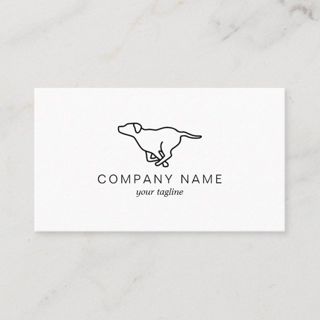 Running Dog | Minimal Dog Business Card (Front)