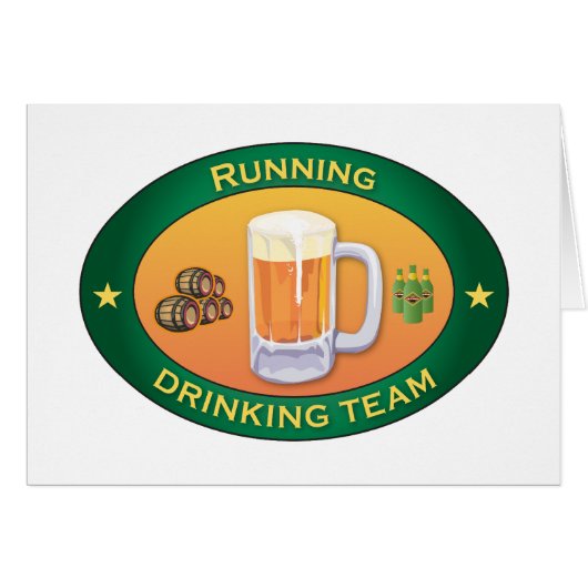 Running Drinking Team Cards (Front Horizontal)