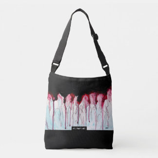 Running Drops, Abstract Art Crossbody Bag