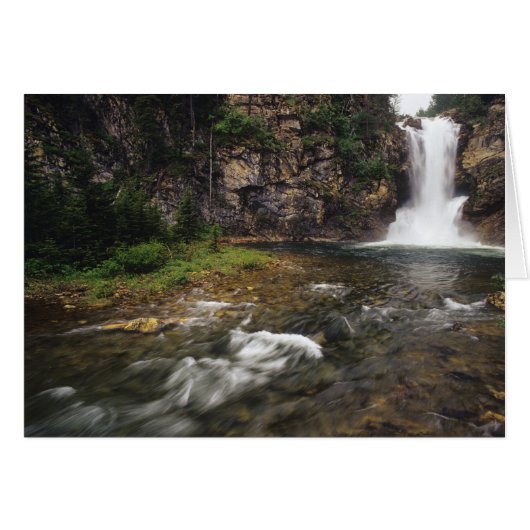 Running Eagle Falls aka Trick Falls in the Two Cards (Front Horizontal)