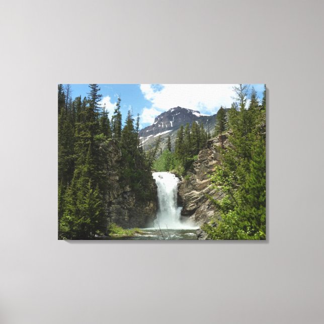 Running Eagle Falls at Glacier National Park Canvas Print (Front)