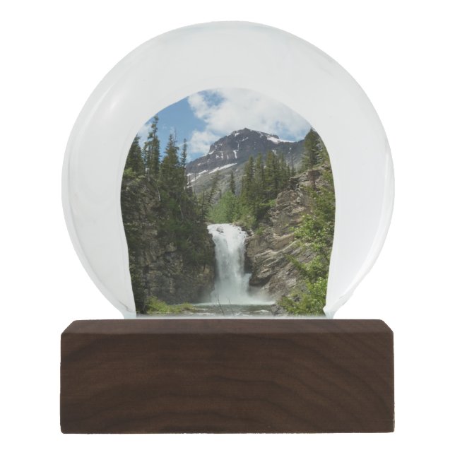 Running Eagle Falls at Glacier National Park Snow Globe (Front)