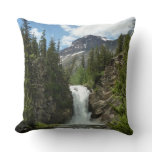 Running Eagle Falls at Glacier National Park Throw Pillow
