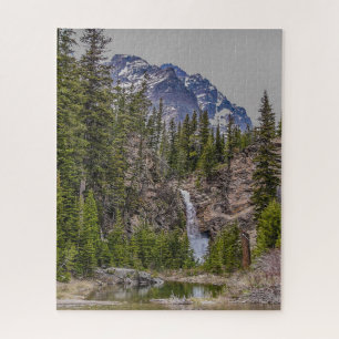 Running Eagle Falls in Glacier - 676 piece Jigsaw  Puzzle