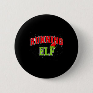 Running Elf Christmas Family Matching Group Xmas R Button
