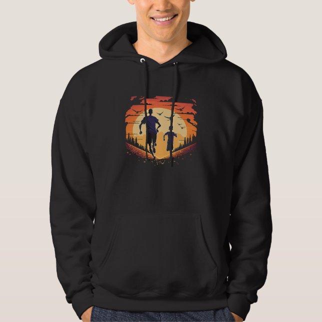 Running Exercise for Fitness Enthusiasts Father an Hoodie (Front)