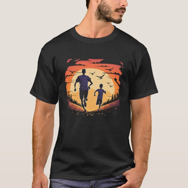 Running Exercise for Fitness Enthusiasts Father an T-Shirt (Front)