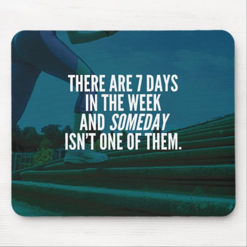 Running Exercise Motivational Words Mouse Pad