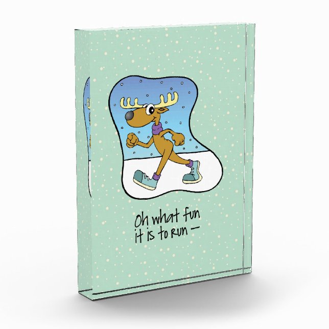 Running Exercise Reindeer Christmas Award (Left)