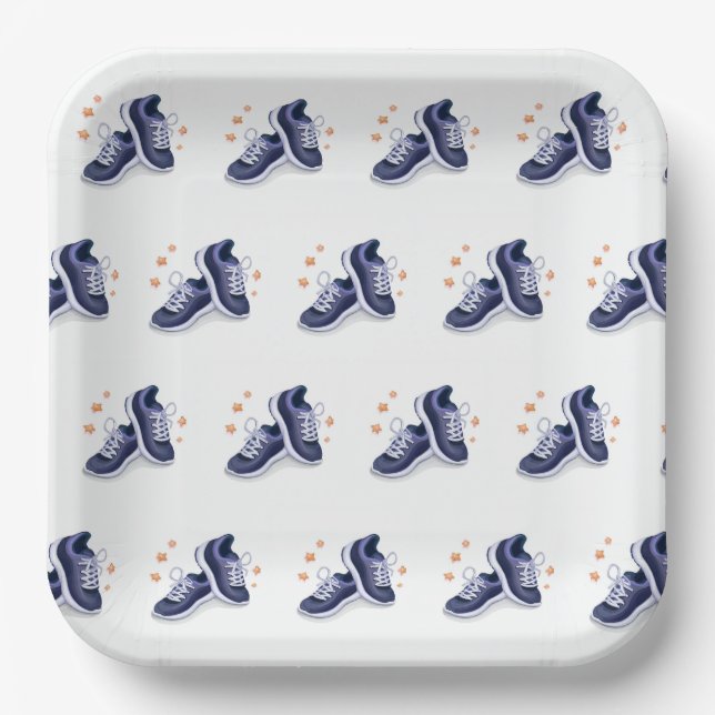 Running Fitness Paper Plates (Front)