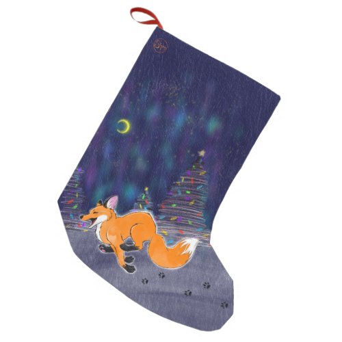 Running Fox Christmas Stocking