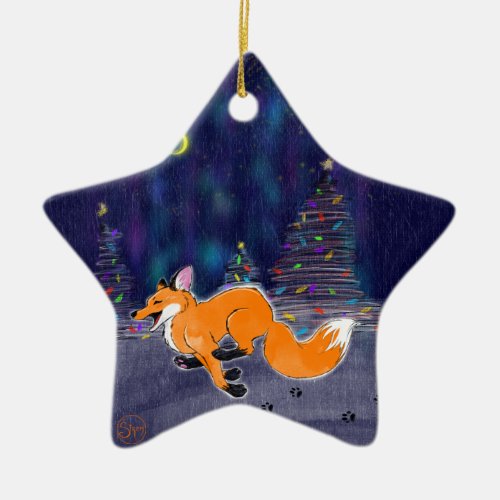 Running Fox Ornament