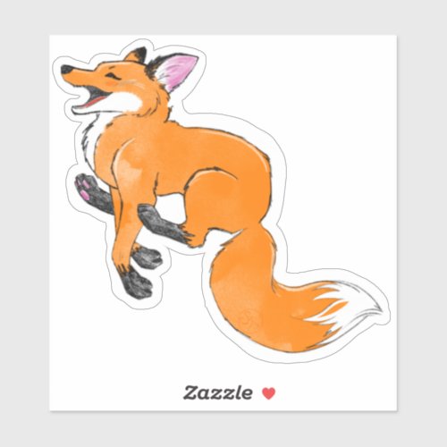 Running Fox Sticker