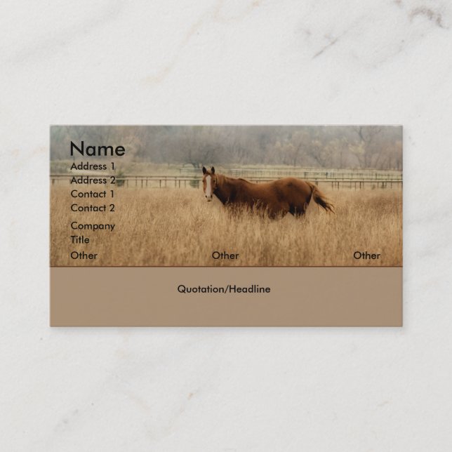 Running Free Business Cards (Front)