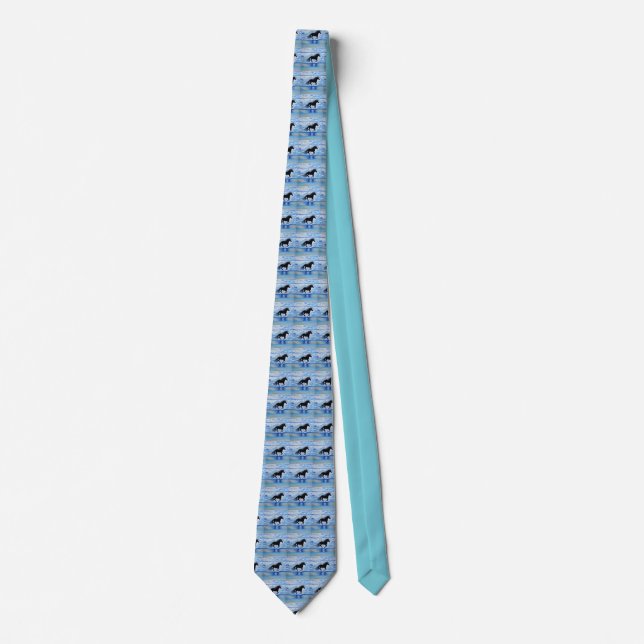 Running Free by the Sea 2 Neck Tie (Front)