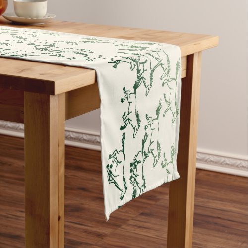 Running Free Horses in Green Table Runner