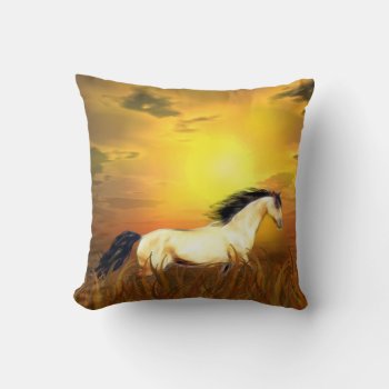 Running Free Throw Pillow by deemac2 at Zazzle