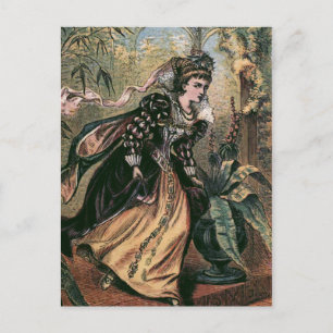 "Running from the Ball" Vintage Illustration Postcard