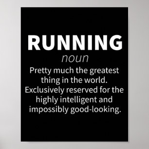 Running Funny Definition Funny 5k Marathon Runner  Poster